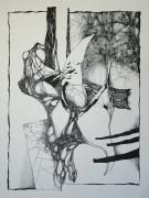 Without title, ink, paper size: 50 x 70 cm