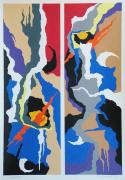 Composition, 1990, tempera on paper, 47 x 67 cm