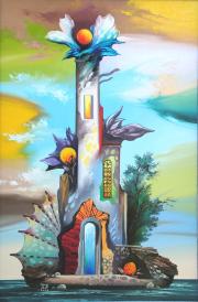Aphrodité szigete, 2004, olaj, farost, 40 x 60 cm