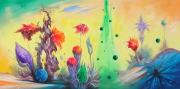 Land of crystalflowers 8, 2014, oil on canvas, 100x50 cm